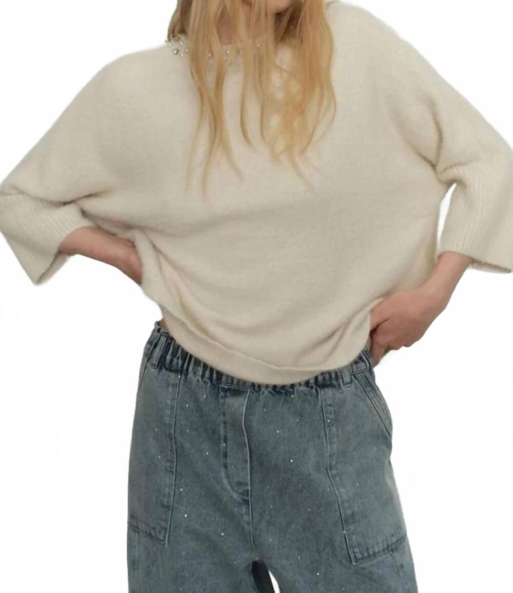 NEW MELISSA NEPTON felicity sweater in cream
